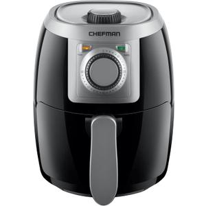CHEFMAN Small, Compact Air Fryer Healthy Cooking, 2 Qt, Nonstick, User Friendly and Adjustable Temperature Control w/ 60 Minute Timer & Auto Shutoff, Dishwasher Safe Basket, BPA - Free, Black