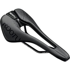 KOOTU Road Bike Saddle, Comfortable Waterproof Bicycle Seat for Men and Women, Breathable Shock-Absorbing Bike Seat for MTB, Road Bikes, BMX & Exercise (Gloss Black)