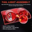 Tail Light Assembly Compatible With 2007 2008 2009 Dodge Ram 1500 2500 3500 Driver and Passenger Side Taillight Replace 55277303AC 5277302AC
