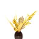 Harvesr Floral In White Vase Tan