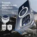 ESR for iPhone 14 Pro Max Case with Stand, Compatible with MagSafe, Full-Body Military-Grade Drop Proof Case with Built-in 9H+ Tempered Glass Screen Protector, Armor Series, Clear