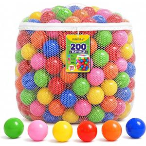 Ball Pit Balls, Bright & Pastel Multicolor Plastic Balls For Kids
Click N' Play Balls, Non-Toxic, Phthalate-Free Toy Set, Sensory Play, Activity for Toddlers, with a Reusable Mesh Zipper Bag
