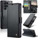 Wallet Case for Samsung Galaxy S26 Ultra, PU Leather Magnetic Flip Case with RFID Blocking Card Holder for Women Men, Shockproof Durable Protective Phone Cover for Galaxy S26 Ultra (Black)