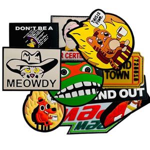 10 Pcs PVC Funny Patches with Hook and Loop,Embroidered Morale Tactical Patches for Backpacks, Bags, Vests, Hats，Clothing.(Style7
