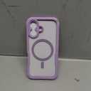 Diaclara Magnetic Designed for iPhone 17 Case 6.3'' [Full Camera Protection] Full Body Bumper,[Compatible with MagSafe] Military Drop Proof Phone Case w/Built-in Screen Protector, Lavender Purple