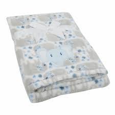 Baby Gear Elephant Plush Baby Blanket - Blue