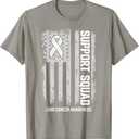Lung Cancer Shirts Support Squad Lung Cancer Awareness T-Shirt, S/M
