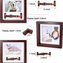 KCRasan Pet Memorial Picture Frame - Sentiment Frame for Loss of Dog or Cat Gifts - Pet Collar Frame Remembrance Sympathy Tribute Keepsake, Mahogany