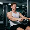 Men's Ribbed Tank Tops Knit Casual Sleeveless Workout Muscle T Shirt Gym Undershirts Beach Tank (White)