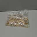 20 Pcs Stainless Steel Napkin Rings Valentine's Day Metal Napkin Ring Holders Modern Serviette Buckles Metallic Adornment for Table Kitchen Dinner Party Wedding (Matte Gold Semicircle)