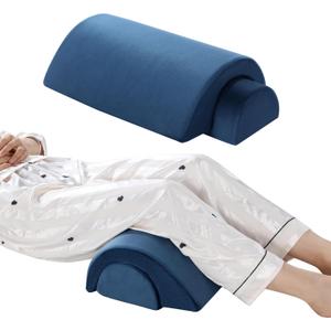 ROYALAY Half Moon Bolster Knee Pillow for Legs, Knees, Lower Back and Head, Adjustable Semi Roll Round Lumbar Support Pillow for Bed Sleeping, Health Large Half Moon Pillow for Reduce Pressure, Blue