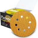 Faoyoon 5 Inch Sanding Discs Hook and Loop | 60/80/120/220/320 Grit Sandpaper Assortment | Orbital Sander Pads | Sand Paper for Automotive and Woodworking | 50 Pack