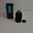 64oz Insulated Water Bottle with Straw Spout Lid, BUZIO Half Gallon Stainless Steel Thermo Flask with Carrying Pouch, Double Wall Vacuum Wide Mouth Leak Proof Tumbler Mug Metal Canteen, Black