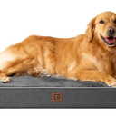 EHEYCIGA waterproof dog bed orthopedic 47" x 29" memory foam pet bed for XXlarge dog bed, washable pet mat with removable cover, dark grey