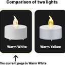 Battery Operated LED Tea Lights 200 Pack LED Flameless Bright Flickering Candles Long Lasting 200+ Hours Electric Candle in Warm White Ideal for Party, Wedding, Birthday, Halloween and Home Decoration