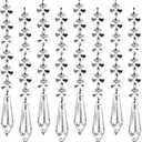 HOHIYA 30pc Hanging Crystals for Centerpieces Acrylic Chandelier Garland Beads Strands Prism Decorations Wedding Party Manzanita Christmas Tree Ornament Clear Taiwan Made