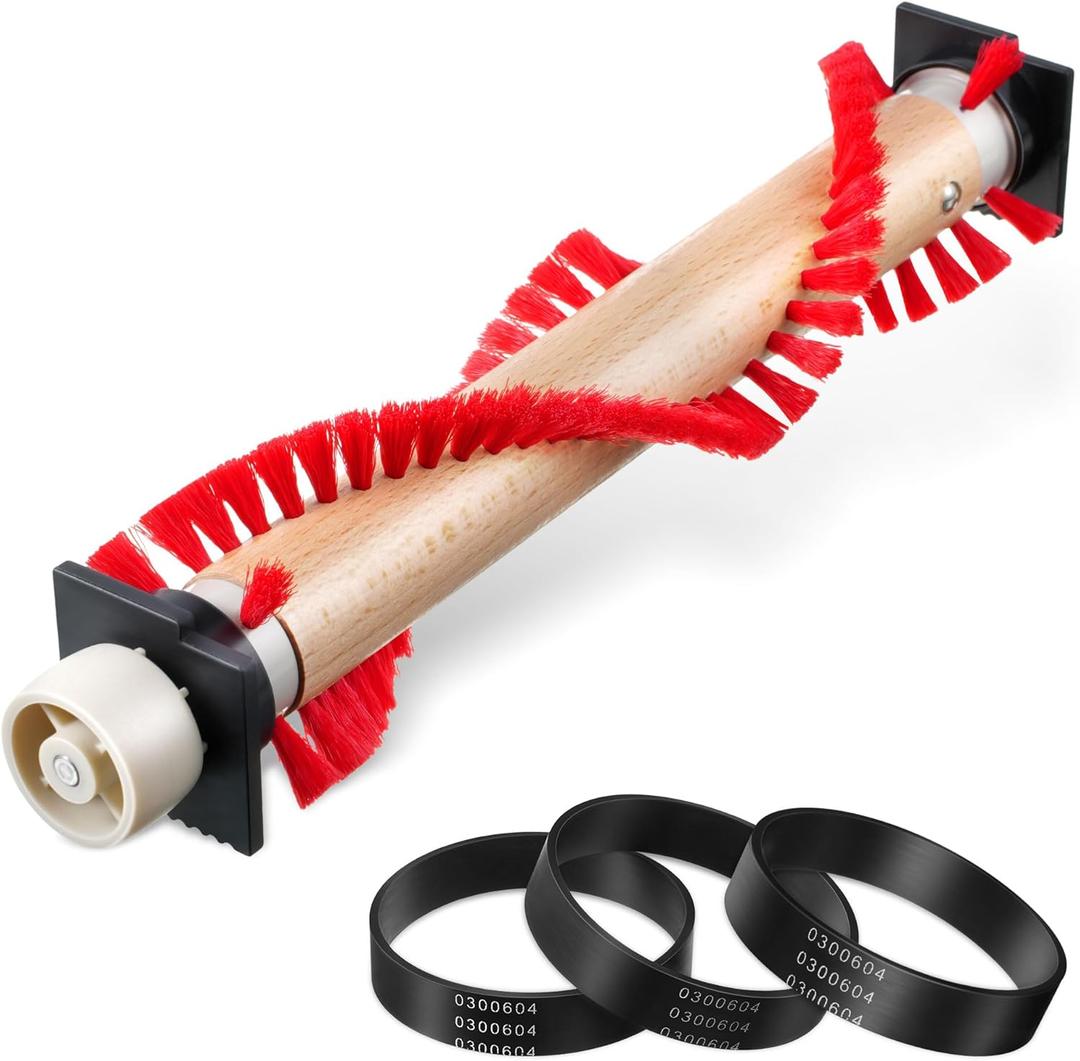 Landhoow Vacuum Brush Roller Replacement Parts with 3 Pcs Vacuum Belt Compatible with Oreck Xl, Cleaner Belt Compatible with 0300604, Upright Replacement Parts for House and Office Clean