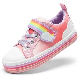 DREAM PAIRS Toddler Girls Shoes Rainbow Sneakers Casual School Walking Hook and Loop Footwear for Toddler/Little Kids 13