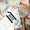 Mr&MrsGifts Bride Socks Wedding Gifts Bridal Shower Gift for Bride to be, Engagement Gift, Bachelorette Party Accessories (Black)