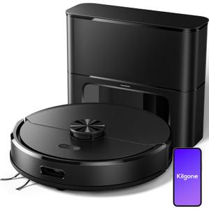 Kilgone Robot Vacuum Self-Emptying, App, Alexa & Google Assistant for Pet Hair, Carpet & Hard Floor