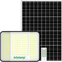 intelamp Solar Flood Lights Outdoor Waterproof, 20000mAh 2000LM Floodlight Exterior with Remote 16.4 FT Cable, 2-12H Timer Dusk to Dawn Security Spots Lighting Outside for Garden Pathway