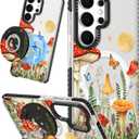 Lotadilo Cute Case for Samsung Galaxy S26 Ultra for Women Girls - Funny Butterfly Mogu Design Compatible with Magsafe Magnetic Ring Holder Kickstand Fashion TPU Phone Covers