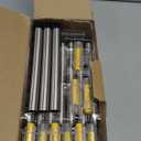 DenicMic Solar Lights Outdoor 10 Pack Waterproof Christmas Lights Outdoor 3000K Warm White LED Stainless Steel Stake for Landscape Lighting Path Walkway Sidewalk Backyard Patio Decor