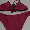 Meetall Women's High Cut String Triangle Bikini Set Swimsuits Sexy Bathing Suits 2 Piece Size L