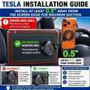for MagSafe Car Phone Holder for Tesla Model 3/Y, Extended-Reach Arm Magnetic Mount for iPhone 17/16/15/14/13/12, 80+LBS Vacuum Suction Cup Mounts for Tesla Screen & Dashboard (Navy Blue)