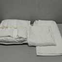 White Duvet Cover King (104 x 90 inches), 3 Pieces (1 Duvet Cover + 2 Pillow Cases), Seersucker Textured Ultra Soft Washed Microfiber, Textured Duvet Cover with Zipper Closure, Corner Ties