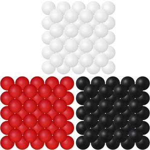 Hanaive 100 Pack Table Tennis Balls Multi Colored 40mm Plastic Balls Bulk Washable Small Game for Carnival Pool Games, Party Decoration Pet Toy (White, Red, Black)