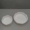 Mud Pie Mini Scalloped Tray Set; small 2" x 6" dia | large 2" x 8" dia