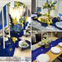 12 Pack Royal Blue Table Runner 17x108 Inch Royal Blue Cheesecloth Table Runner Semi Gauze Table Runners Rustic Sheer Fabric Cheese Cloth Table Runners for Wedding Party Birthday Baby Bridal Shower