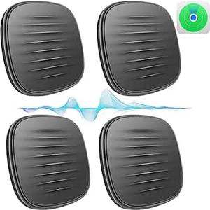 Air Tracker Tags4 Pack: Bluetooth Tracker Work with Find (iOS only), Smart Tag Keys Finder Tracking Tags and Item Locator for Luggage Tracker, Bags, Wallet, Travel, No Straps/Instructions