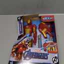 Avengers Marvel Titan Hero Series Blast Gear Iron Man Action Figure, 12-Inch Toy, with Launcher, 2 Accessories and Projectile, Ages 4 and Up, Red