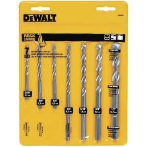 7-Piece Percussion Masonry Drill Bit Set