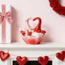 DN DECONATION Valentine Gnomes Decorations, Valentines Gnome Figurines Decorations for Home Table Indoor Collectible Sweet Gifts for Him (Set of 2, Red and Pink)