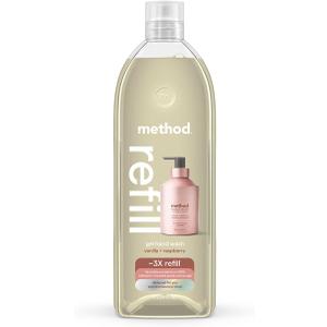 Method Gel Hand Soap Refill, Vanilla + Raspberry, 34 Fl Oz (Pack of 1) (Packaging May Vary)