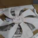 LEDIARY 30in White and Gold Caged Flush Mount Ceiling Fan