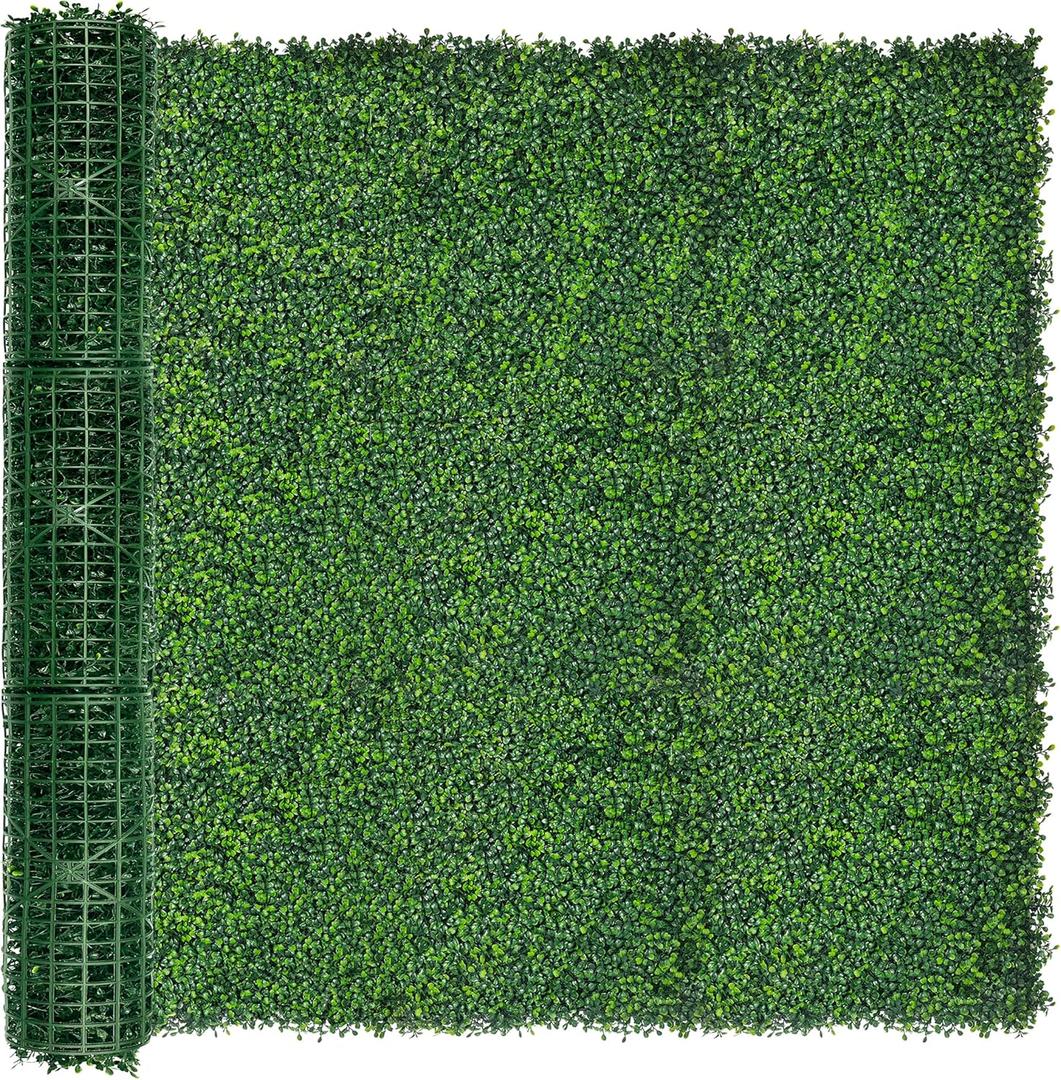 Artificial Ivy Privacy Fence Screen:48"x 120" (40 SQFT) 4-Layer Leaf UV-Anti Faux Greenery Boxwood Backdrop Ivy Vine Leaf Fence Panels for Outdoor, Indoor, Garden, Backyard and Decor