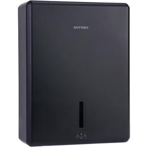 anydry Paper Towel Dispenser Wall Mount, Commercial 400-Sheets Multifold Large Capacity with Lock, Suitable for Public Places (Folded Size 10" x 3.5")