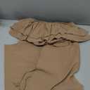 Elegant Two Piece Clothing Sets for Women Sexy Crop Top Long Wide Leg Pants Swimwear Bikini Coverups Vacation Beach, Size -S, Brown