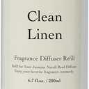 Cocorrna Clean Linen Scented Reed Diffuser Oil with 8 Sticks Fragrance for Bedroom, Bathroom, Oil Diffuser, Home Dcor, 6.7 fl oz. (200 ml)