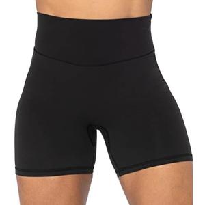 Sunzel No Front Seam High Waist Biker Shorts for Women, Squat Proof Yoga Workout Gym Bike Shorts, Large