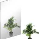 16 x 12'' Glass Wall Mirror Tile Self Adhesive Frameless High Clear Mirror Sheet Wall Decor for Bedroom, Living Room, Bathroom, Home Gym, Hallway, Door etc (1pcs)