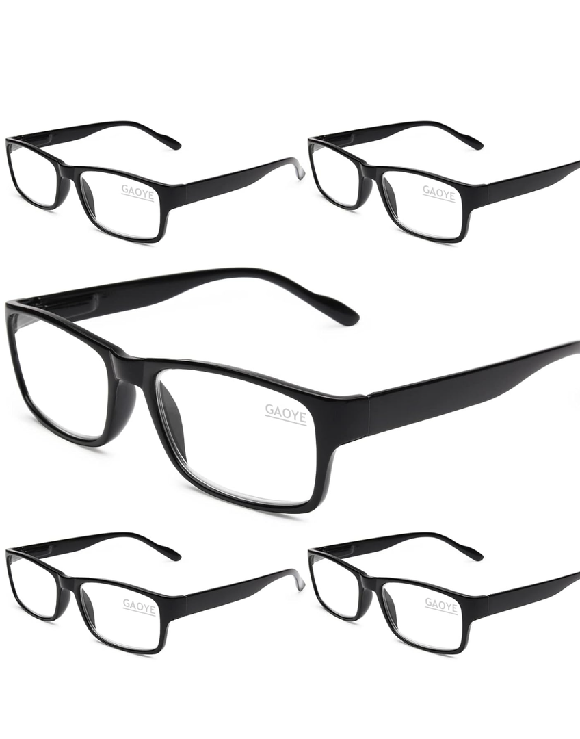 Gaoye Professional Reading Glasses for All Day - Computer Readers with Blue Light Protection - Value Pack