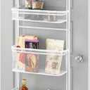 Whitmor Over The Door Organizer - 6 Sections - Pantry, Bathroom, Accessory Organizer - Metal and Mesh - White