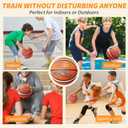 Silent Basketball Size 7 with Fabric Cover, 600g Airless Basketball for Quiet Dribbling and Indoor Training, Pro PU Foam Ball for Adults and Children, Ideal Gift for Birthdays or Christmas