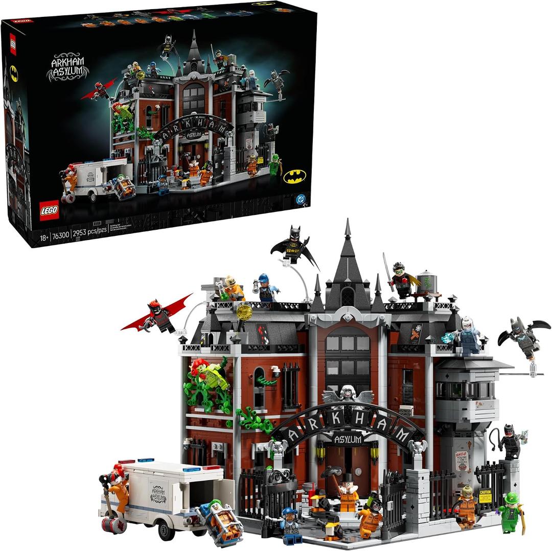 LEGO DC Batman Arkham Asylum Building Set for Adults - Home Decor for Bedroom, Office, or Book Shelf - Collectible for Comic Book & Movie Fans, Ages 18+ - Gift Idea for Birthdays - 76300
