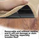 Rug Carpet Non Slip Grippers, Reusable Rug Tape Pads, No Damaging for Hardwood Floors, Strong Hold Carpet Corner Stickers for Area Rugs Flat, Removable, 8Pcs
